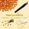 BELLEBOOST 1200PCS 6mm Resin Rhinestones in Bulk (Orange), Bedazzling Flatback