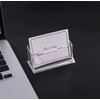 THE SMART WORKER Clear Acrylic Desktop Business Card Holder, Display
