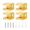 uxcell Glass Shelf Clamp, 4Pcs Brass Glass Clamp for 10-12mm