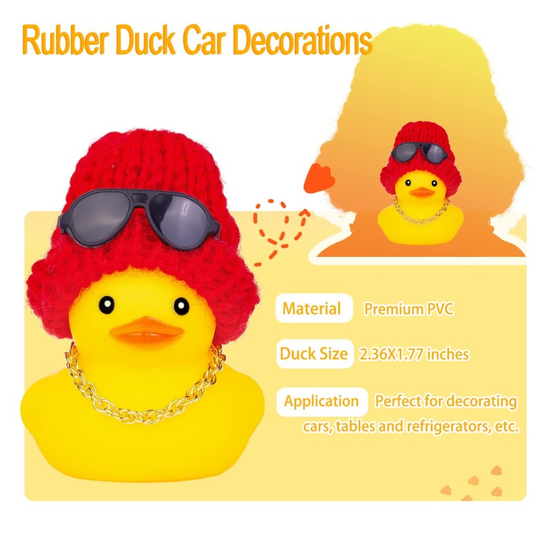 MuMyer Car Rubber Duck,Yellow Duck Car Dashboard Decorations Accessories with