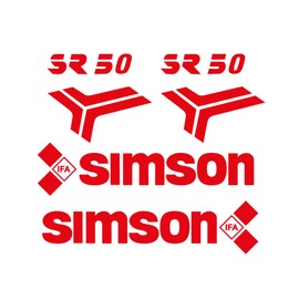 Decorative Set of 4 Red for Simson SR50