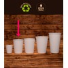 50 Blue Paper Coffee Cups 200ml with Paper Lids Hot