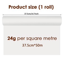 TIMESETL Tracing Paper Roll 14.7in x 55yd Trace Paper White Tracing Paper for Drawing Translucent Trace Paper Roll for Sewing Pattern Paper for Trace, Drawing, Sketch, Craft