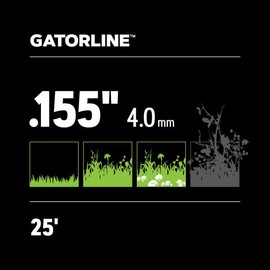 Oregon 22-455 Heavy-Duty Professional Magnum Gatorline Square String Trimmer Line .155-Inch Diameter 1-Pound Donut, 25 ft, Gray
