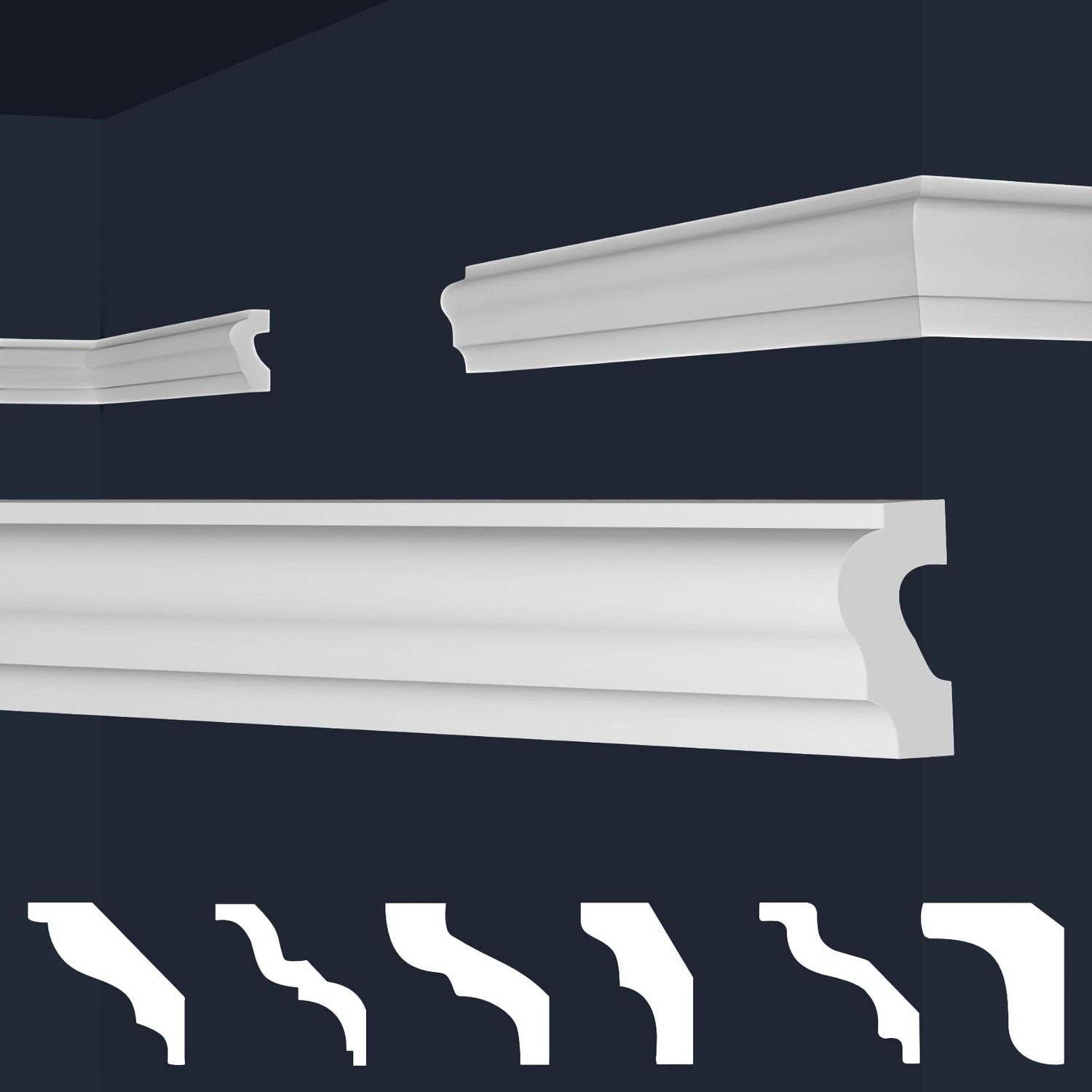 MARBET DESIGN Stucco Moulding Moulding XPS Polystyrene White - Wall