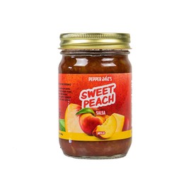 Pepper Joe’s Sweet Peach Salsa – Delicious Mild Spicy Salsa with Jalapeno, Cayenne, Bell Pepper, and Fresh Ingredients – 12 Ounce Jar of Sweet and Spicy Salsa (2 Pack)