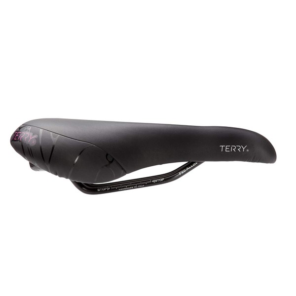 Terry Butterfly Cromoly Bike Saddle - Bicycle Seat for Women - Flexible & Comfortable - Dura-Tek Cover - Black