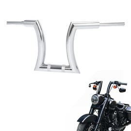 XMTMOTO Chrome 14inch Rise 2'' Ape Hanger HandleBar Fit For Harley Road King, Sportster, Softail models
