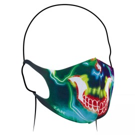 Zan® Lightweight Face Mask 2-Pack Electric Skull Black
