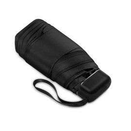 LEAGERA Mini Umbrella For Purse, Small Travel Umbrella Compact Waterproof Umbrellas for Light Rain, Suitable for Women Purse and Pocket,Black,1 Pack
