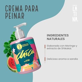 LATINA® | Crema para Peinar - CHICA® | Crema para Peinar Rizos | Belleza Mujer - Activador de Rizos | Complementar con Tratamiento para Cabello Maltratado