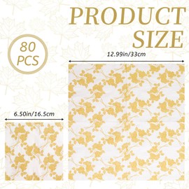 HICOHAND Floral Guest Napkins, 80 PCS Disposable Paper Napkins Guest Hand Towels for Dinner Wedding Holiday Anniversary Birthday