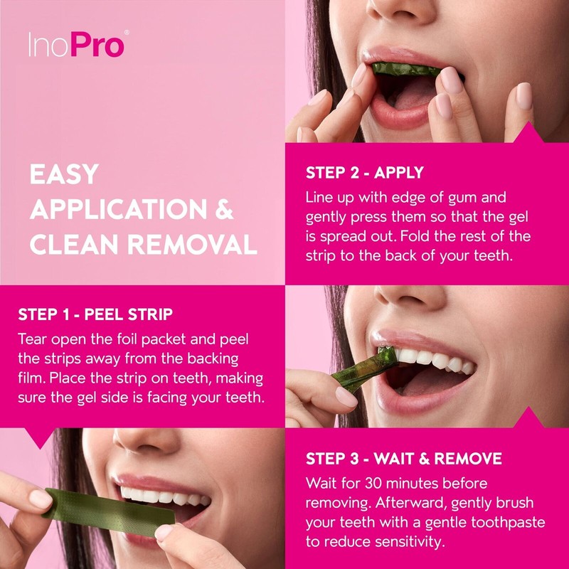 InoPro Teeth Whitening Strips 7 Treatments Kit - Sensitive Teeth