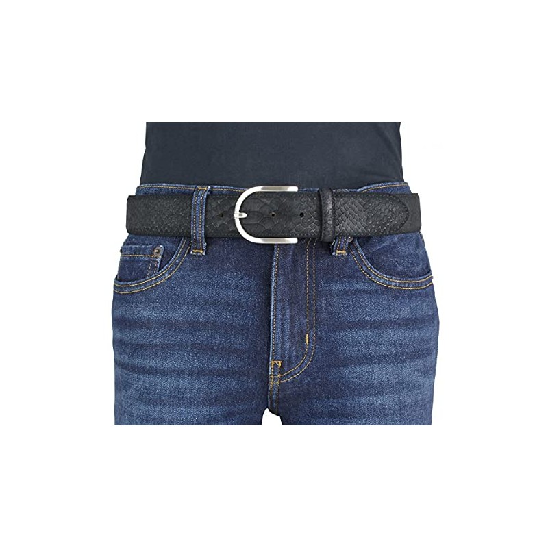 BELTINGER Women's Python Embossed Belt 4 cm Leather Belt for