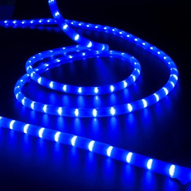 LAMPHOME LED Rope Light Blue Cuttable LED 216LED 18FT 110v with Indoor and Outdoor Decorative Lighting,Waterpro of Light with UL Certified