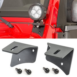 Quadratec Windshield Light Mounting Bracket - Fits Jeep Wrangler TJ & LJU 1997-2006 - Mount Auxiliary Lights in Minutes - Bolt-On Design