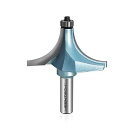 KEENTECH Roundover Router Bits with 1/2" Shank, 1-1/4" Radius, 1-1/2" Cutting Depth, Industrial Grade Carbide Tipped Rounding Over Bit for Woodworking Edge Processing, Blue (KT06024008)