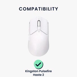 kwmobile Mouse Feet Sticker Compatible with Kingston Pulsefire Haste 2 Replacement Glider - Mouse Feet Perfect Fit - Mouse Glides in White