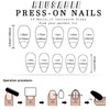 Medium Almond False Nails - 24pcs French Style Stick on