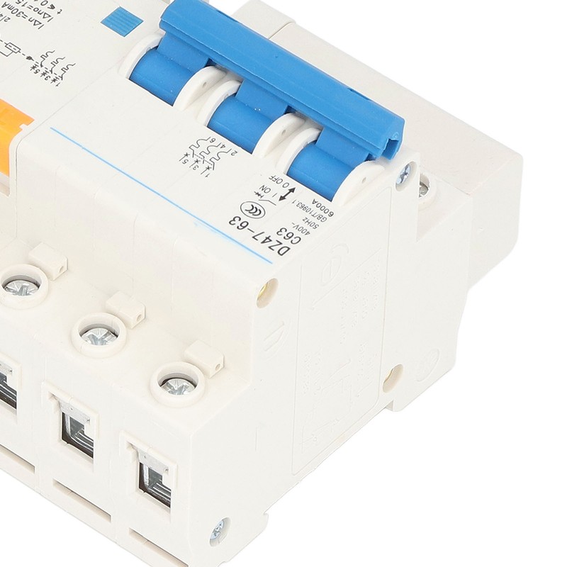 3P+N Miniature Circuit Breaker Ground Fault Leakage Overload Protection Switch
