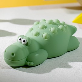 LEDHOLYT Night Light for Kids, Cute Silicone Nursery Crocodile Lamp with White Noise, NightLight for Baby and Toddler,Squishy Kawaii Bedside Lamp for Kids Room