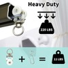 TSBS 20 Pack Ceiling Curtain Rollers, Sliding Track Gliders with
