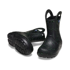 Crocs Handle it Rain Boot (Little Kid/Toddler), Black Glow in The Dark, 9 US Unisex