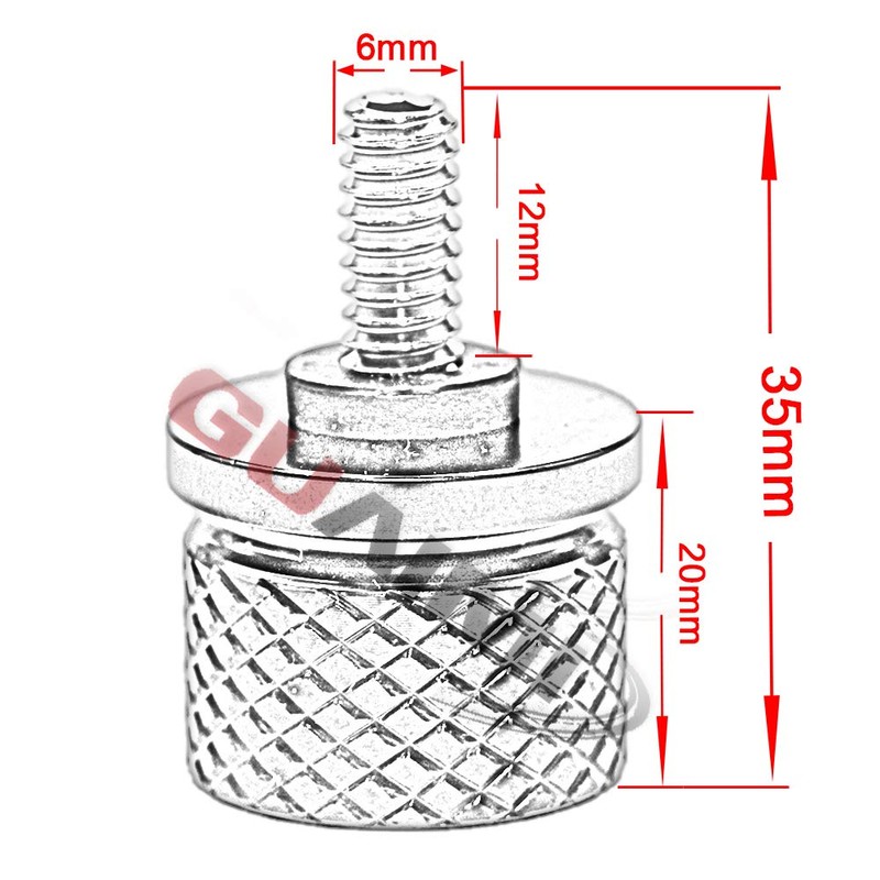 Tornillo de acero inoxidable moleteado para asiento de guardabarros, rosca