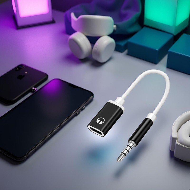 Enyolidimk 3.5mm USB to Aux Adapter 3.5mm Analog Cable Type-C