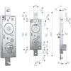 Swing lock / garage cylinder Euro profile 70 mm center