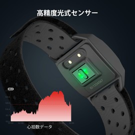 CooSpo Heart Rate Monitor Armband Optical Heart Rate Sensor with Heart Rate Support Smartphone and Smart Watch Bluetooth and ANT+