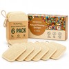 Natural Loofah Dish Scrubber Sponges, 6 Pack Large Plant-Based Kitchen