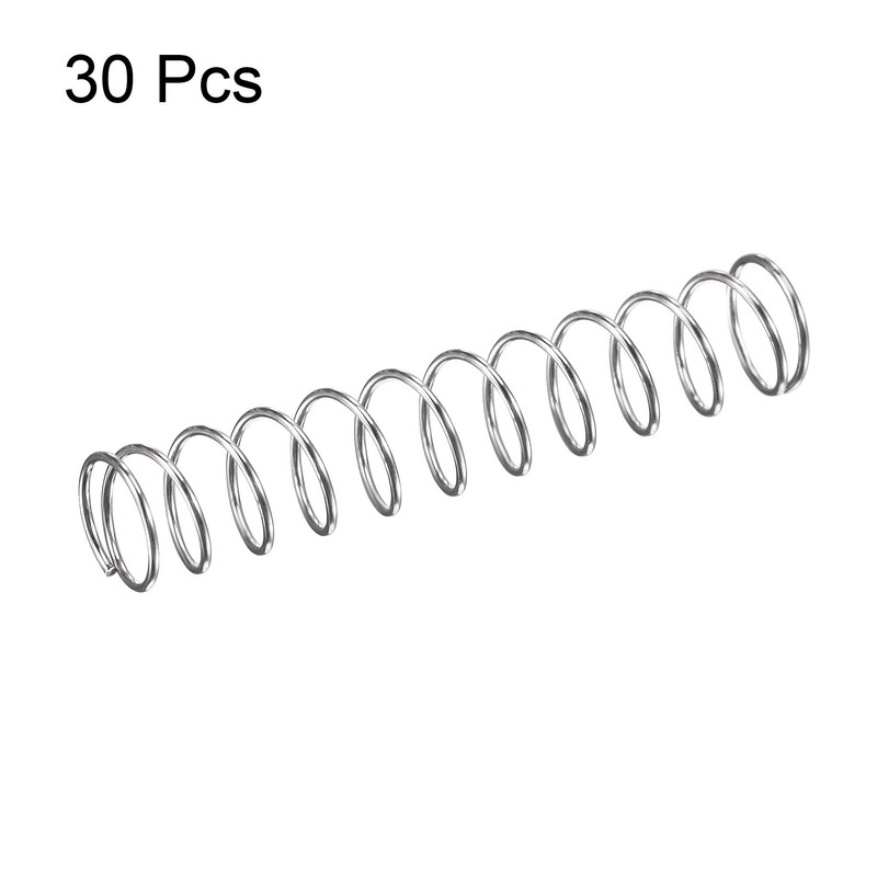 sourcing map Compression Spring,304 Stainless Steel,5mm OD,0.4mm Wire Size,9mm Compressed