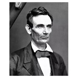 PRESIDENT ABRAHAM LINCOLN OF THE UNITED STATES 1858 BEARDLESS 8X10 PHOTO