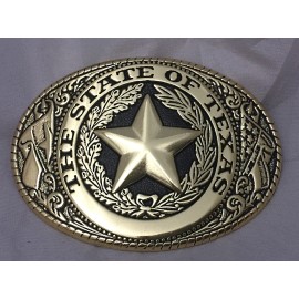 Texcessories  3 piece box set Great Seal of Texas Buckle Belt Buckle, Bolo & Key Ring Gold