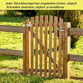 Sliding Bolt Gate Latch 304 Stainless Steel Barrel Bolt Heavy Duty Door Security Lock Thickened Door Bolt Hardware with Mounting Screws for Barn Fence Shed Cellar 25 cm