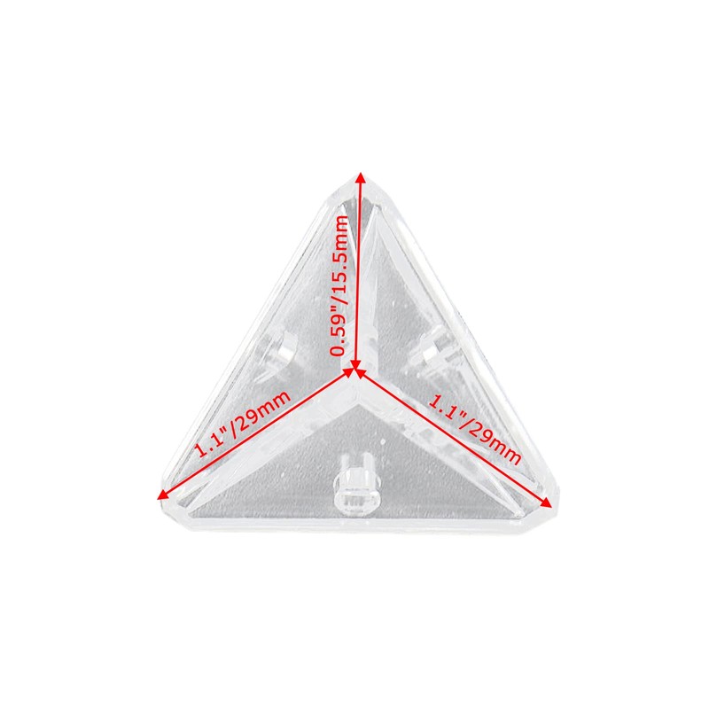 Bitray Corner Brackets Acrylic Cabinet Shelf Corner Brace Triangle Joint