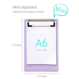 Zreal Small Clipboard, Zreal Mini Clipboard 4.7x7.3 Inch Pretty Cute Clipboard Memo...