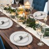 Goodluck 350 Piece Silver Plastic Dinnerware Set for 50 Guests,