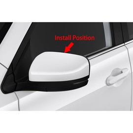 Beautost Fit For Honda New Pilot 2025 Rear View Mirror Side Molding Cover Trims (Carbon Fiber Black)