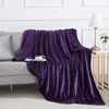 MOONLIGHT20015 Fleece Blanket Throws for Sofas - 400 GSM Purple