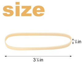 KJAHLAL Rubber Band, 60 Pcs Light Beige Rubber Bands, Size 33 Strong Elastic Band Loop Office Supplies, Suitable for Office School Home