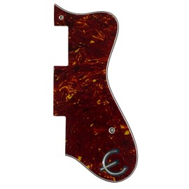For Epiphone Dot & E Logo Style Guitar Pickguard Scratch Plate (4 Ply Red Tortoise)