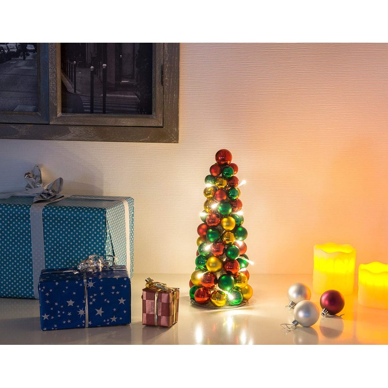 Britesta Bauble Christmas tree: set of 2 LED illuminated Christmas