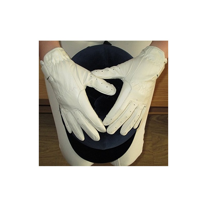 Hands On Equestrian Ladies Dressage Gloves Horse Riding White or