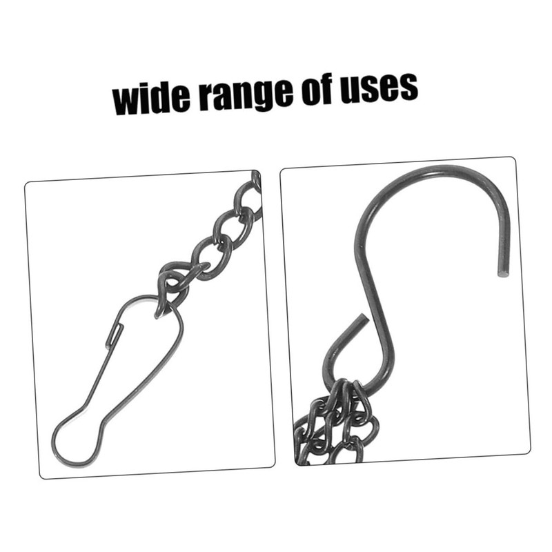 BESPORTBLE 3Pcs Hanging Chains for Flowerpots Bird Feeders Durable Metal