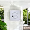 iMBAPrice 8141F-5 White Non-Metallic Siding Mounting Block with Built-in Electrical
