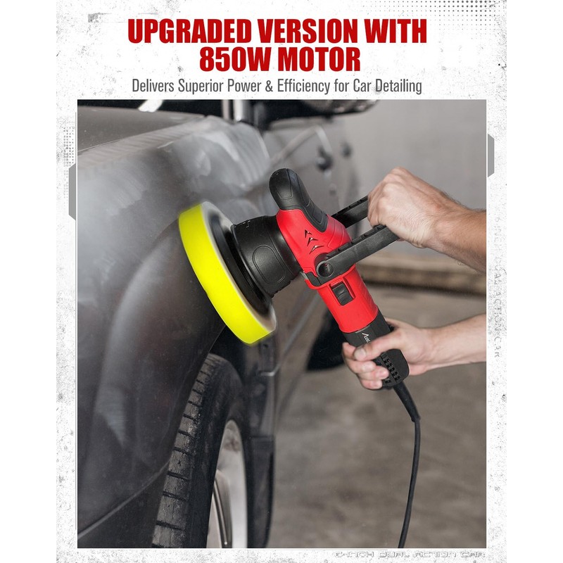 AVID POWER Dual Action Car Buffer Polisher, 6 Inch Orbital