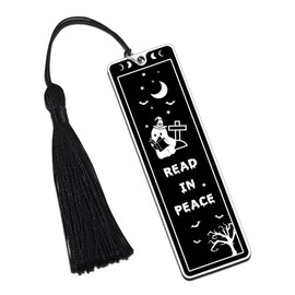 Cute Bookmarks Mens Womens Stocking Stuffers Horror Bookmark Horror Gifts Gothic Gifts Gothic Bookmark Witch Gifts for Women Bookmarks for Book Lovers Funny Bookmarks for Women Men Santa Swap Gift