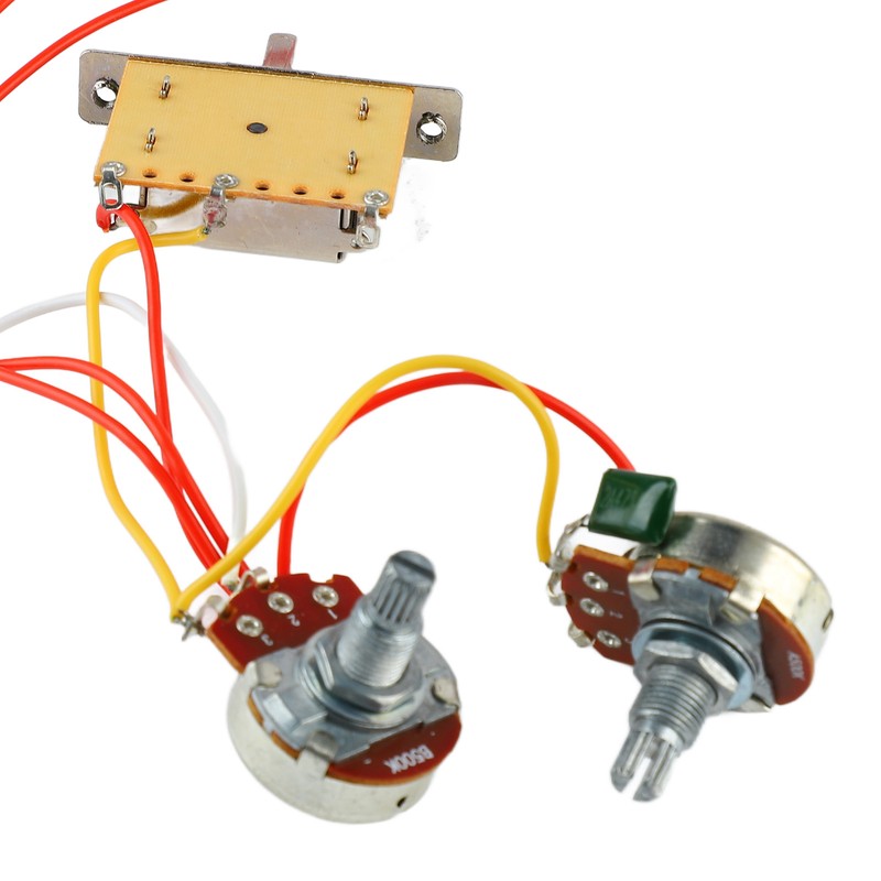 3 Pickup Guitar Wiring Harness 3 Way Switch A500K B500K